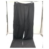 Size Large black pull-on utility pants featuring a