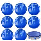 8 Pack 0.4mm Pool Cover Hanging Water Bag with Wir