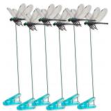 9 Pcs Dragonfly Clips Black Artificial Realistic 3