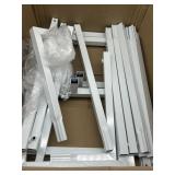 White Shelving Pieces with Hardware, Exact Size/Di