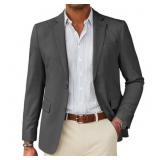 COOFANDY Mens Linen Casual Blazer Slim Fit Sport C