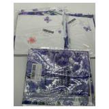 Lot of Floral Home Decor Including 2 Ct 70 x 70 In