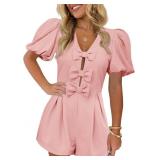 Size Large Cicy Bell Womens Cute Rompers Bow Front