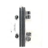 Single curtain rod black