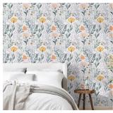 Abyssaly Boho Floral Wallpaper Peel and Stick 17.3