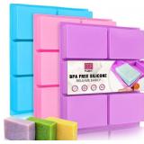 LOT OF 2 Walfos Silicone Soap Molds Set of 3, 6 Ca