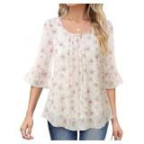 Size XL VALOLIA Womens Sleeve Blouses Tops Dressy