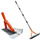 Thatch Rake for Lawn,15" Dethatcher Rake,Heavy-Dut