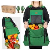Garden Harvest Apron, Gardening Apron with Bottom