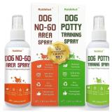 LOT OF 2 Dog Potty Training Spray & NO-GO Area Spr