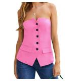 Size Small Cicy Bell Notched Neck Tube Tops Blazer