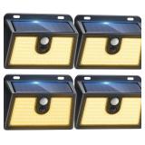 4 Packs Solar Motion Sensor Outdoor Lights, Super