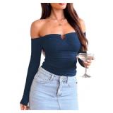 Lot Of 2 Medium Long Sleeve Off Shoulder Fall Tops