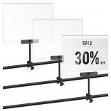 FoldTier 3 Set Aluminum Alloy Sign Holder Clamp wi