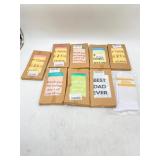9 pairs of socks with quotes on them all new - 3-"