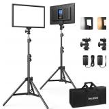 RALENO 2-Pack 13" Edge-Lit LED Video Light Panel K