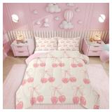 Erosebridal Coquette Pink Bow Bedding Full,Girly P