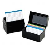 Lot Of 2 Oxford Plastic Index Card File 500 Capaci