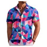 Size medium Mens Hawaiian Casual Button Down Shirt