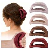 Lot Of 2 4Pcs Large Claw Clips for Women 4" TPEE-S