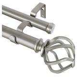 KAMANINA 1 Inch Double Curtain Rods 36 to 72 Inch,