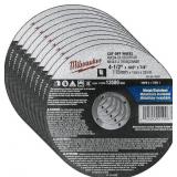 Milwaukee 10 Pack - 4 1 2 Cutting Wheels For Grind
