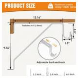 Closet Shelf & Rod Brackets Heavy Duty, 2-Pack Tri