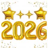 LOT OF 5  Upgraded, 42in Large 2026 Balloons, with