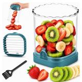 Lot Of 2 Strawberry Slicer - Blue