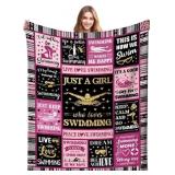 Swimming Blanket Swim Team Gift for Girls Women Ad