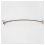 72" Dual Mount Curved Steel Shower Curtain Rod wit