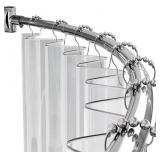 AmazerBath 20-84 Inches Arched Curved Shower Curta