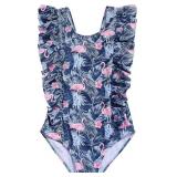 Size 3T/4T LIZENS Girls One Piece Hawaiian Ruffle