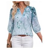 Size 2XL VALOLIA Womens Blouses Dressy Casual 3/4