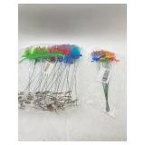24 Pack Dragonfly Clip,3D Dragonfly Garden Stakes