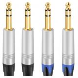 Lot Of 3 1/4" TRS Plugs, 4 Pack, 4 Inch AUX Cable,