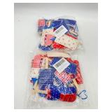 12 Independence Day popsicle ornaments in 6 design