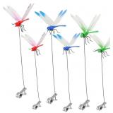 LOT OF 4  6 Pack Dragonfly Clip,3D Dragonfly Garde