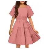 Size 10yr Arshiner Girls Dresses Square Neck Cut O