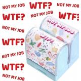 Lot Of 2 Fancy Land Not My Job Stamps Funny Office