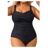 Size 20W Plus Size One Piece Swimsuit- Tummy Contr