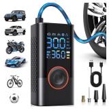 Tire Inflator Portable Air Compressor, 150 PSI Cor