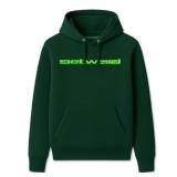 LargeUnisex Adult Reflective Hoodie-dark Green