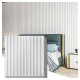 Art3d 3D Fluted Textured Slat Wall Panels, 19.7 x