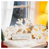 Sets, 4 PCS Winter Wooden Snowflakes Decor - Chris