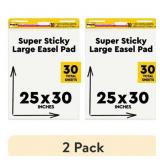 (2 pack) Post-it Super Sticky Easel Pad, White, 25