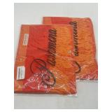 Lot of 2, Becolored Paisley Scarf Shawl Jacquard W