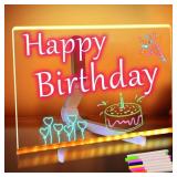 LED Note Board with Colors, Acrylic Led Writing Bo