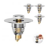 Lot Of 2 (4-Pack) Universal Bathroom Sink Stopper