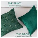 LOT OF 2~RED~ Christmas Throw Pillow Covers 18x18